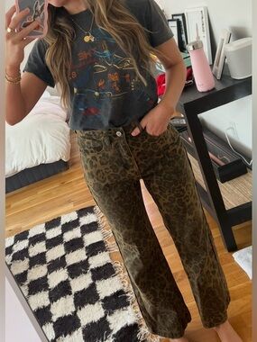 Leopard Wide-Leg Pants